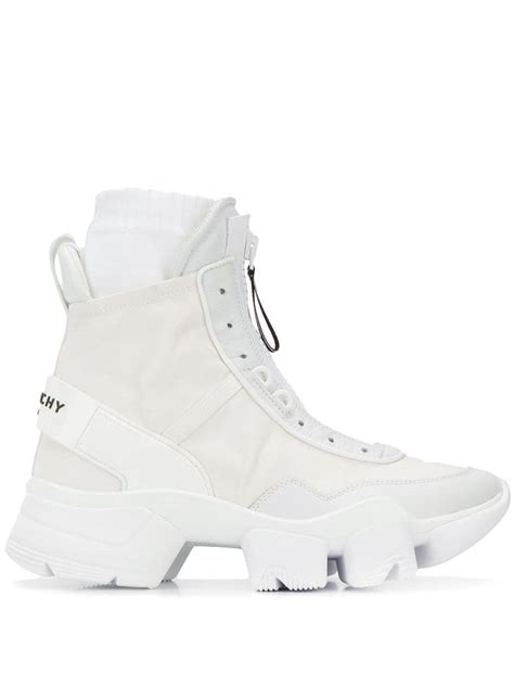 givenchy sneakers heren wit|Givenchy jaw high white sneakers.